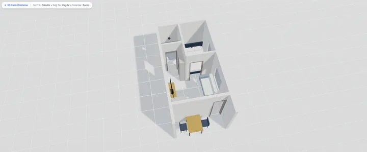 3 Boyutlu Oda Çizimi ve Kat Planı Nasıl Yapılır? (Ücretsiz Online 3D Oda Tasarım Programı)